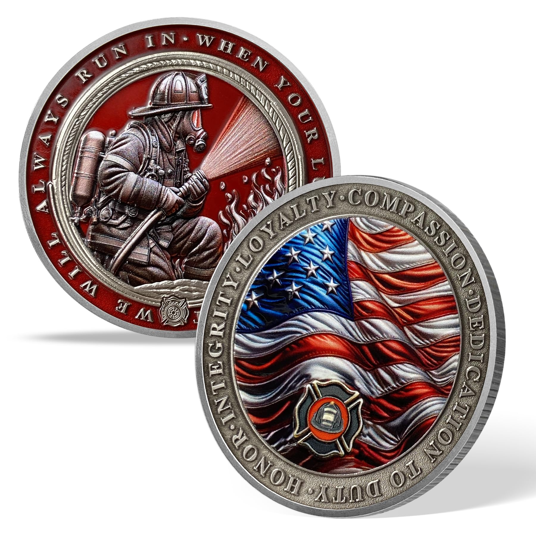 Masked Firefighter Courage & Honor Challenge Coin mysite