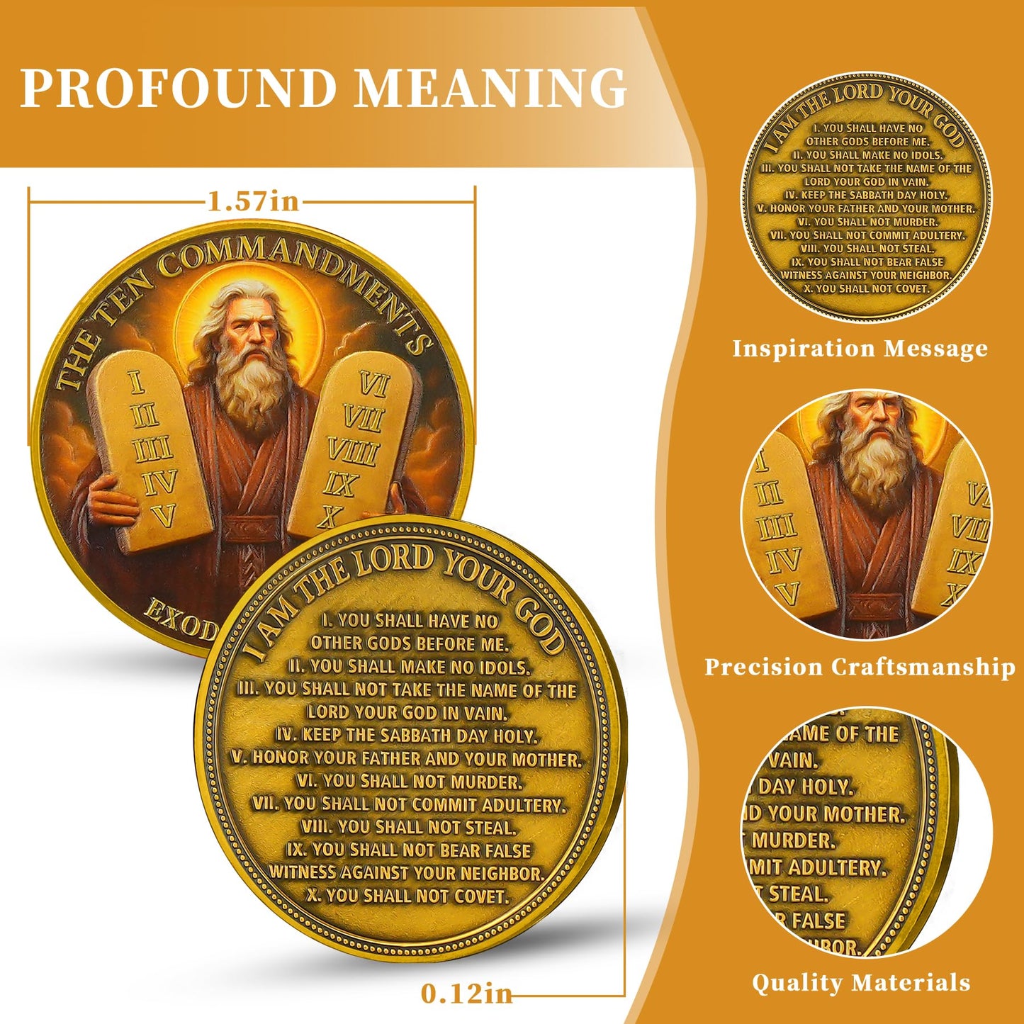 Ten Commandments Prayer  Challenge Coin mysite