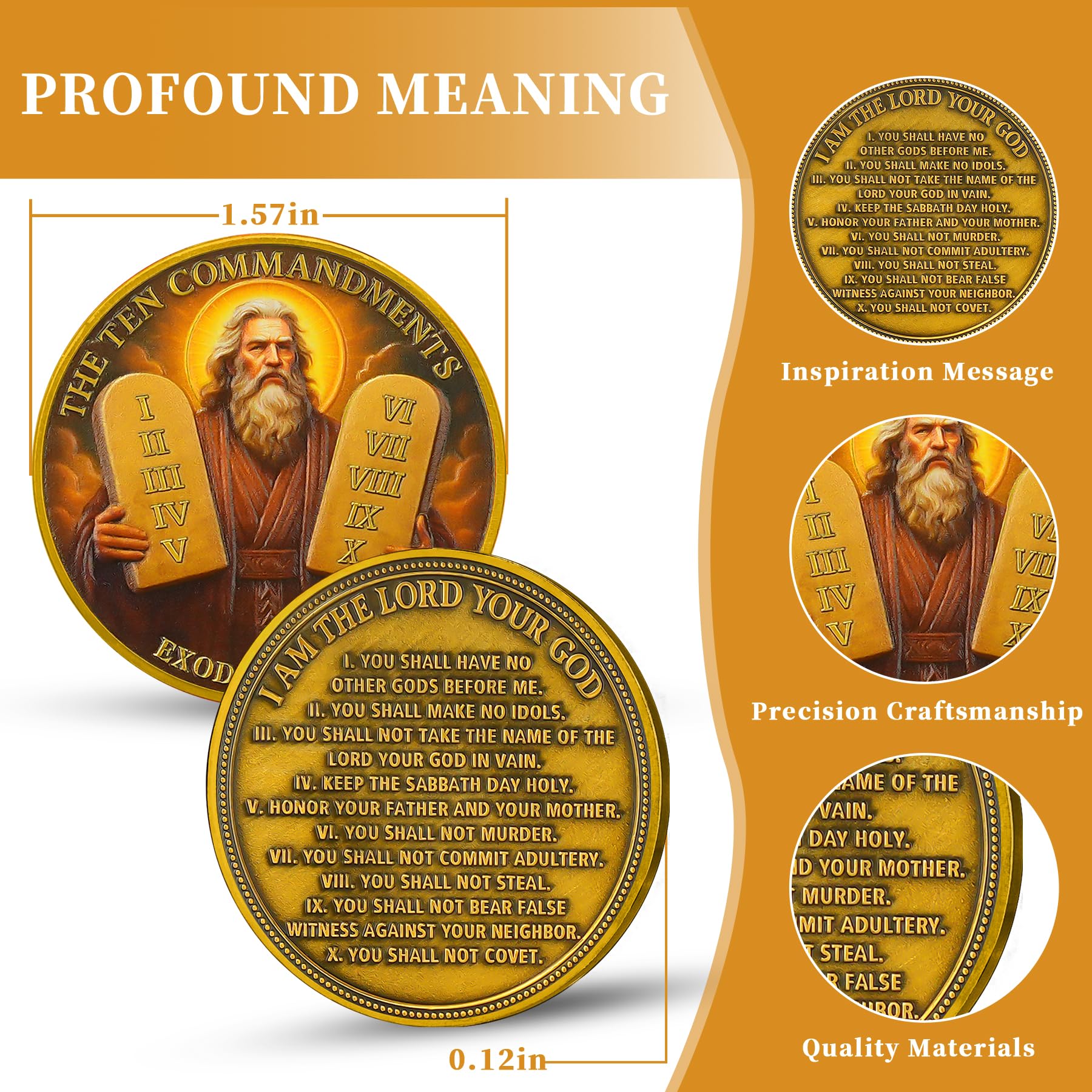 Ten Commandments Prayer  Challenge Coin mysite