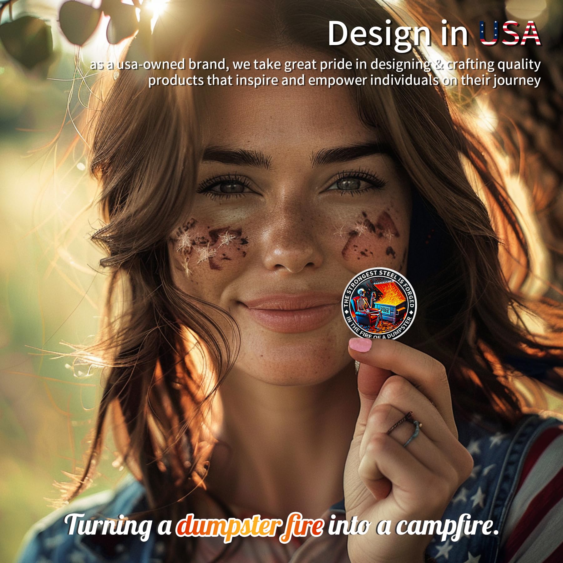 Cool Skull Dumpster Fire Challenge Coin mysite