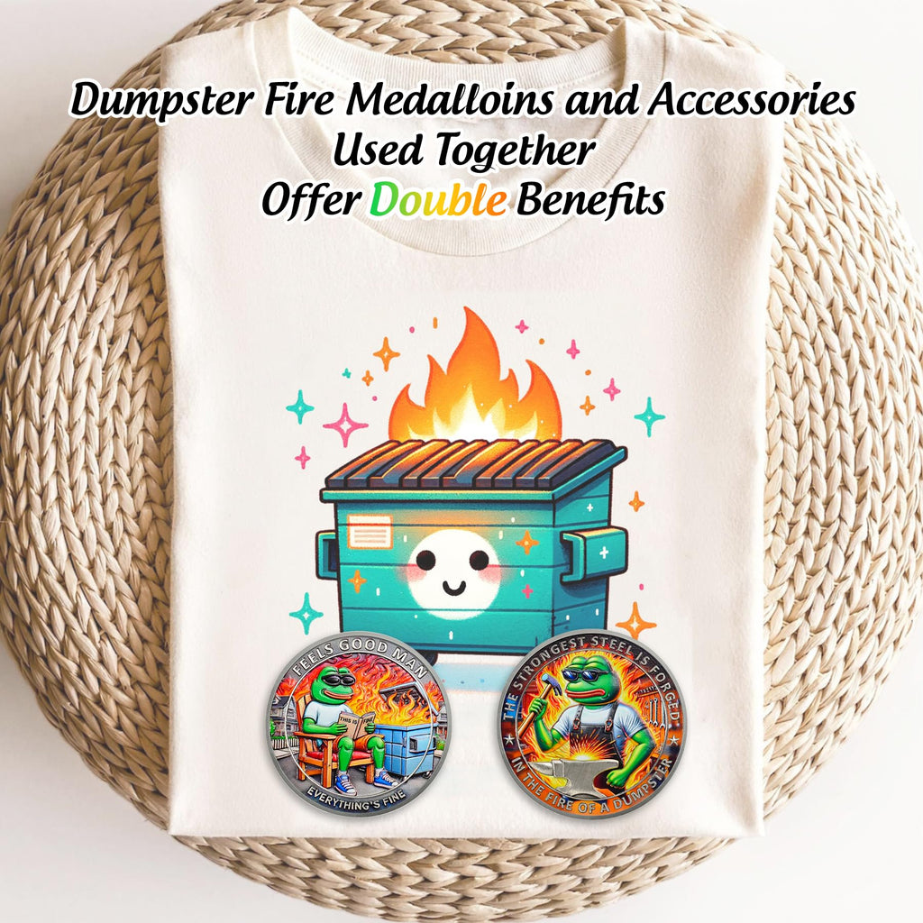 Fun Emotional Support This is Fine Dumpster Fire Frog Challenge Coin mysite