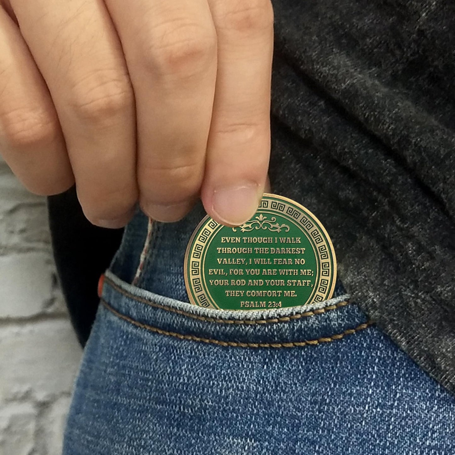 Inspirational Bible Verse 40 Jesus Shepherding Religious Coin mysite