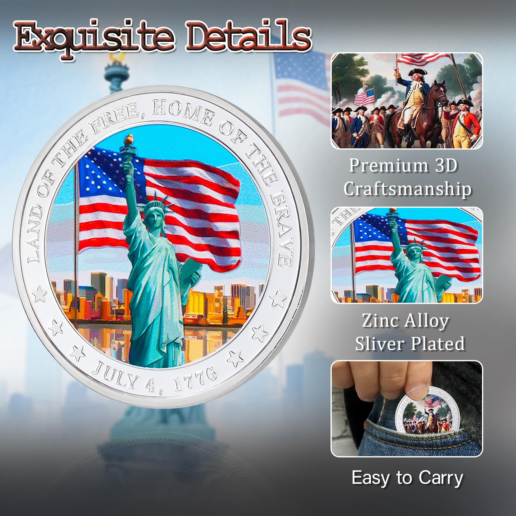 US Independence Commemorative Military Challenge Coins mysite