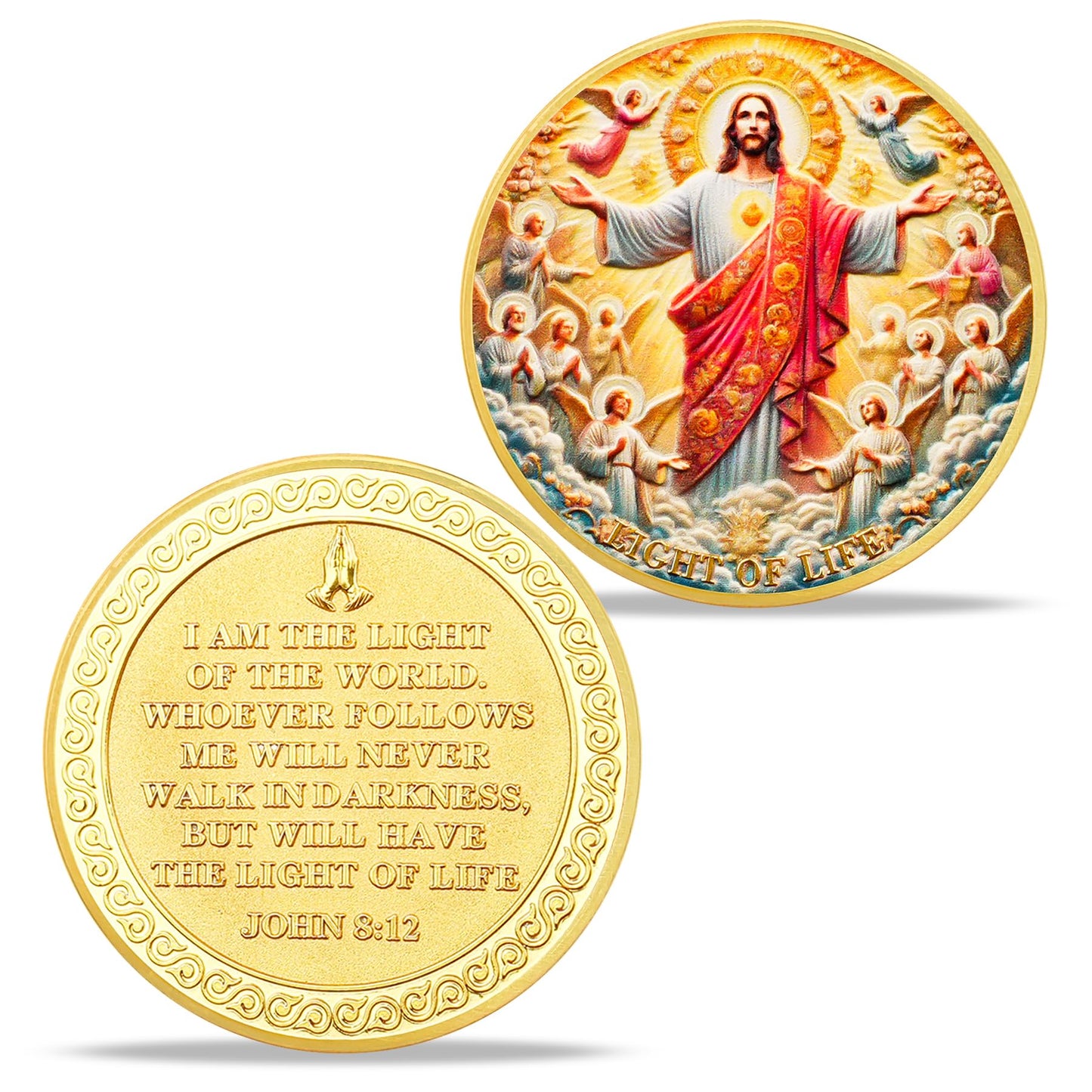Jesus and Angels Divine Messenger Religious Coin mysite