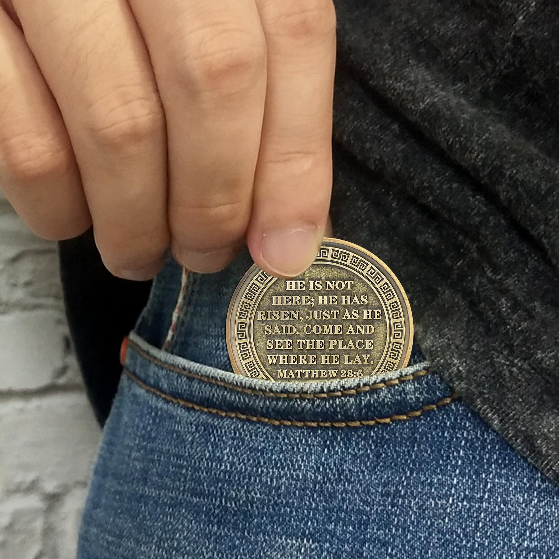 Jesus Stone Tomb Resurrection Religious Coin mysite