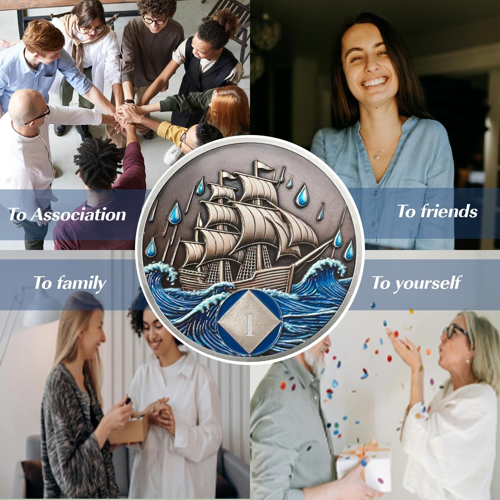 Personalized Addiction Recovery Braving The Storm Sobriety Coin mysite