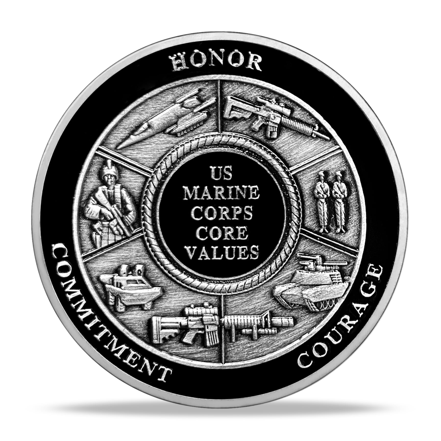 USMC and Its Core Values Patriotic Military Challenge Coin mysite