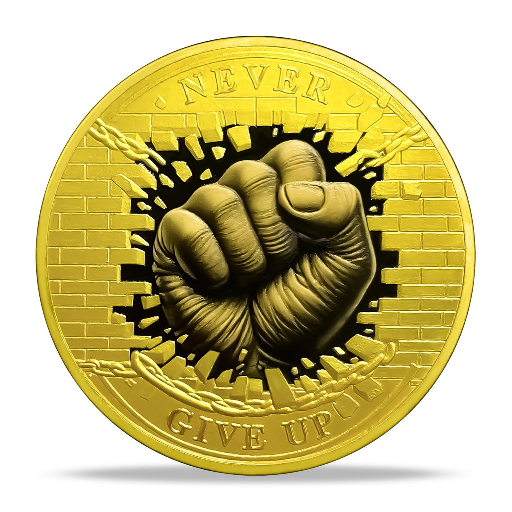 Encouragement Never Give Up Inspirational Coin mysite