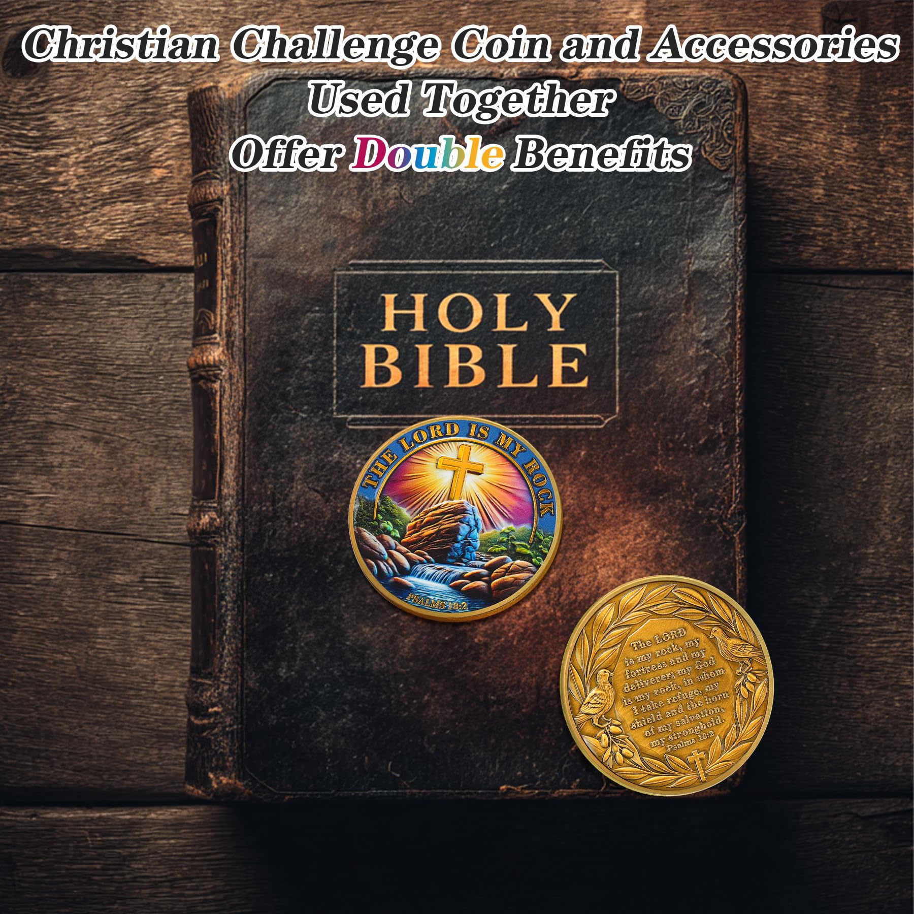 The Lord is My Rock Christian Challenge Coin mysite
