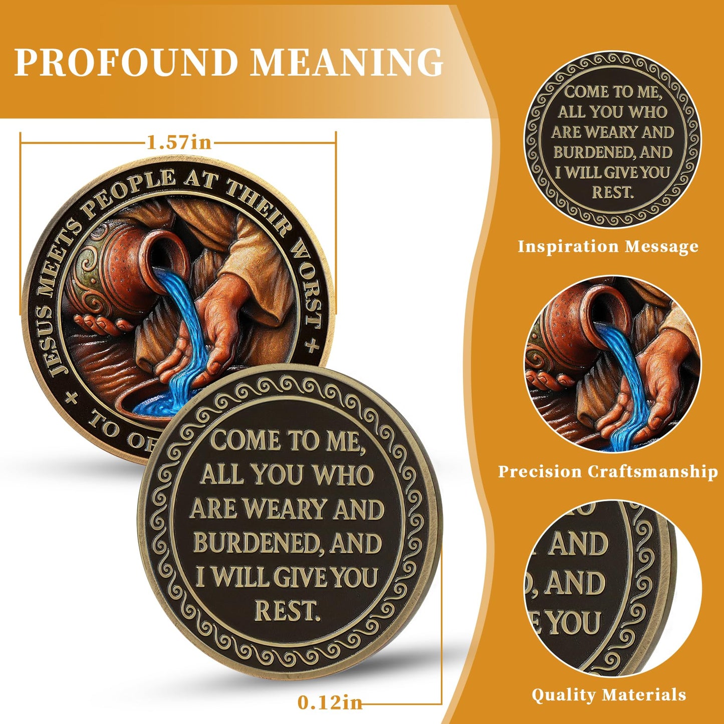Jesus Meets People at Their Worst  Christian Jesus Grace Coin mysite
