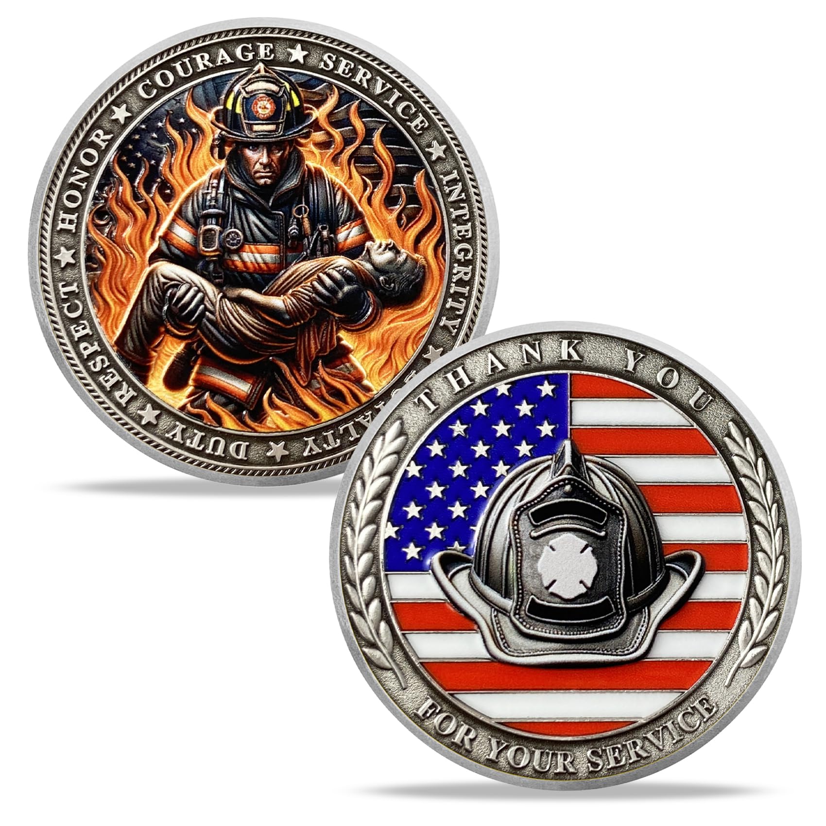 Honor Fire Department Rescue Praye Challenge Coin mysite