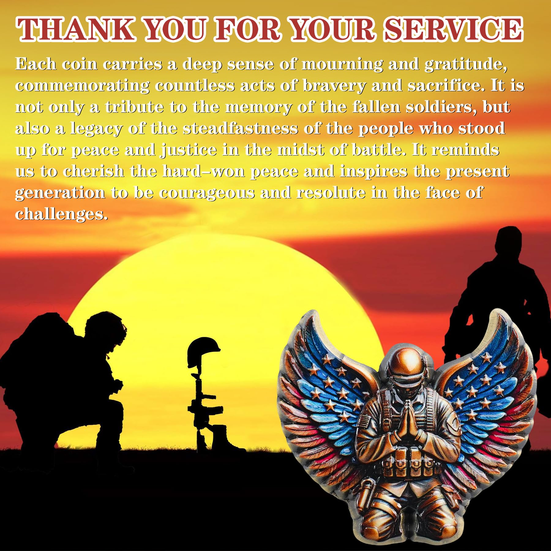 Guardian Wings Shaped Appreciation Veterans Challenge Coins mysite