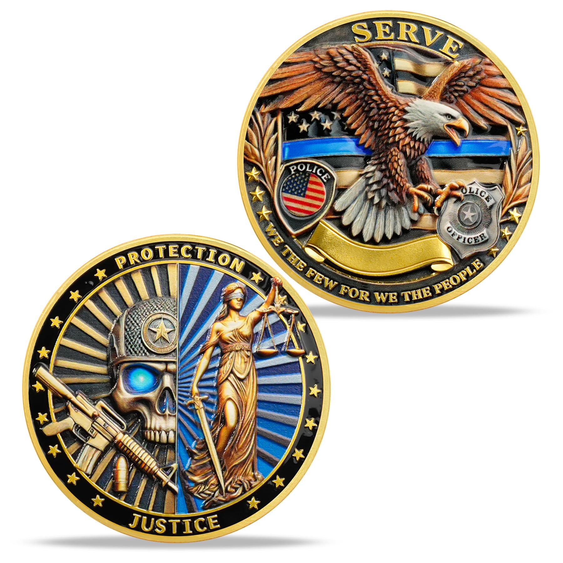 Police Challenge Coin Law Enforcement Service and Integrity Medallion mysite