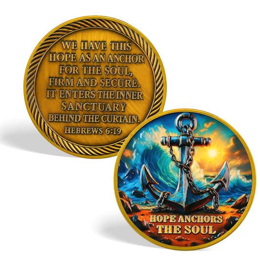 Hope Anchors The Soul Christian Navy Challenge Coin mysite