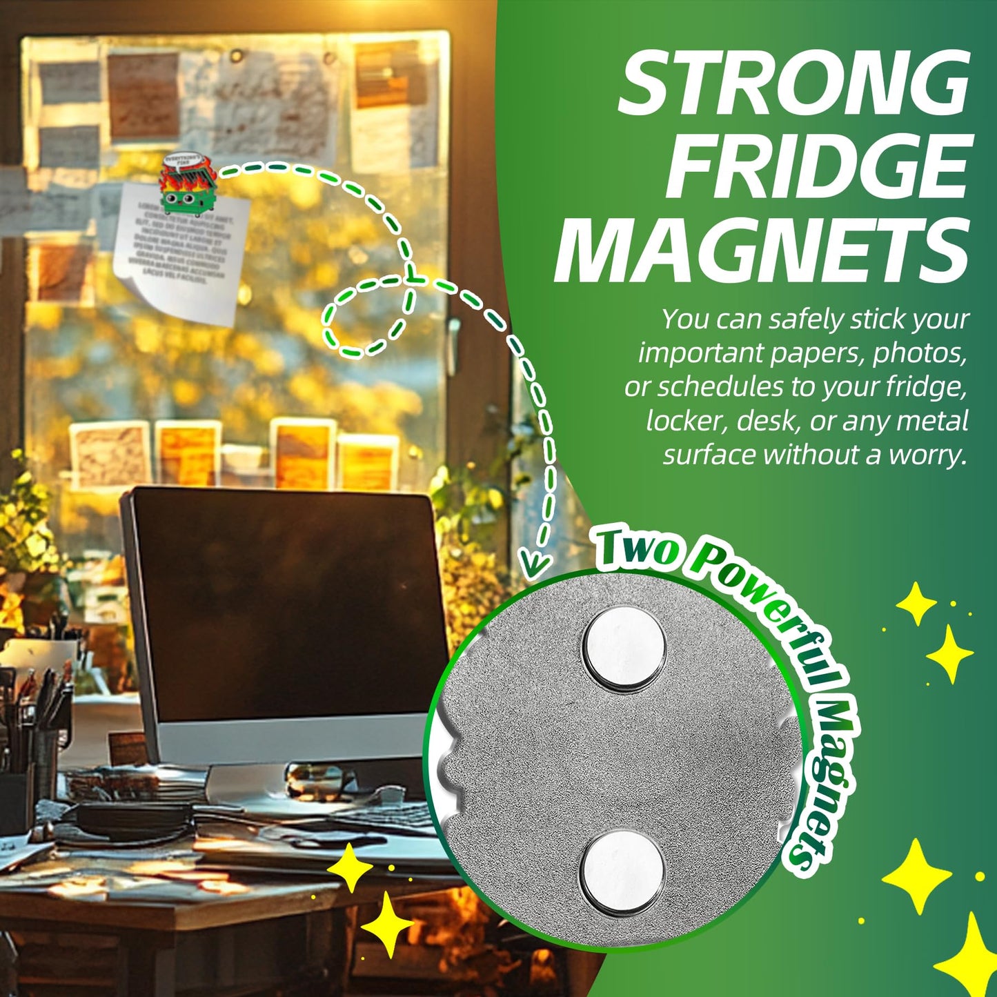 Everything's Fine Emotional Dumpster Fire Fridge Magnets mysite