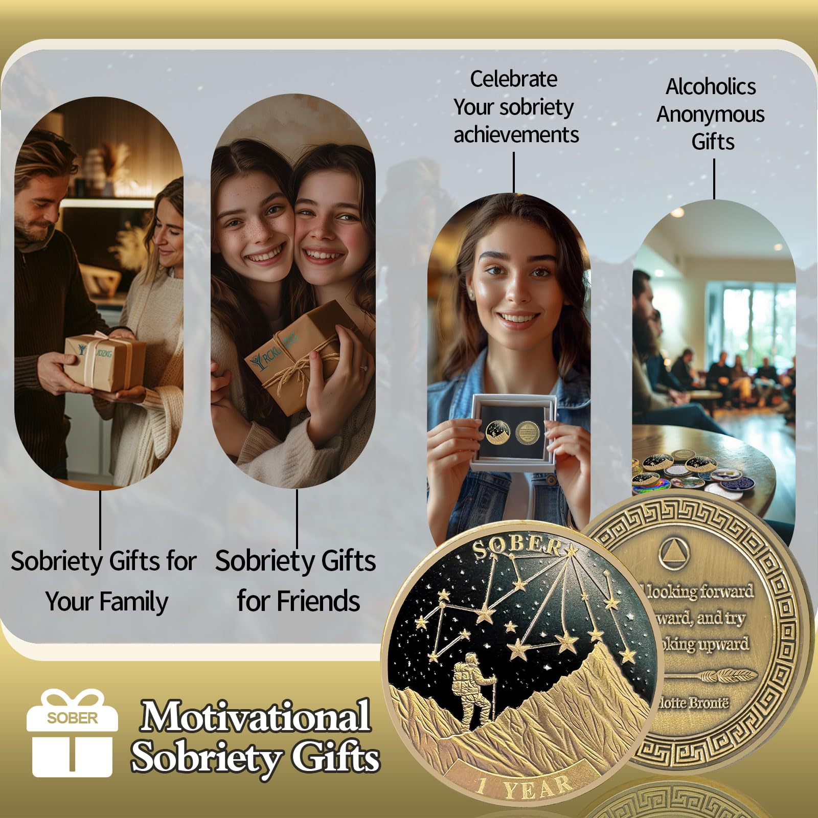 Under The Stars Pathfinder Explore Hope 1-10 Year Sobriety Coin mysite