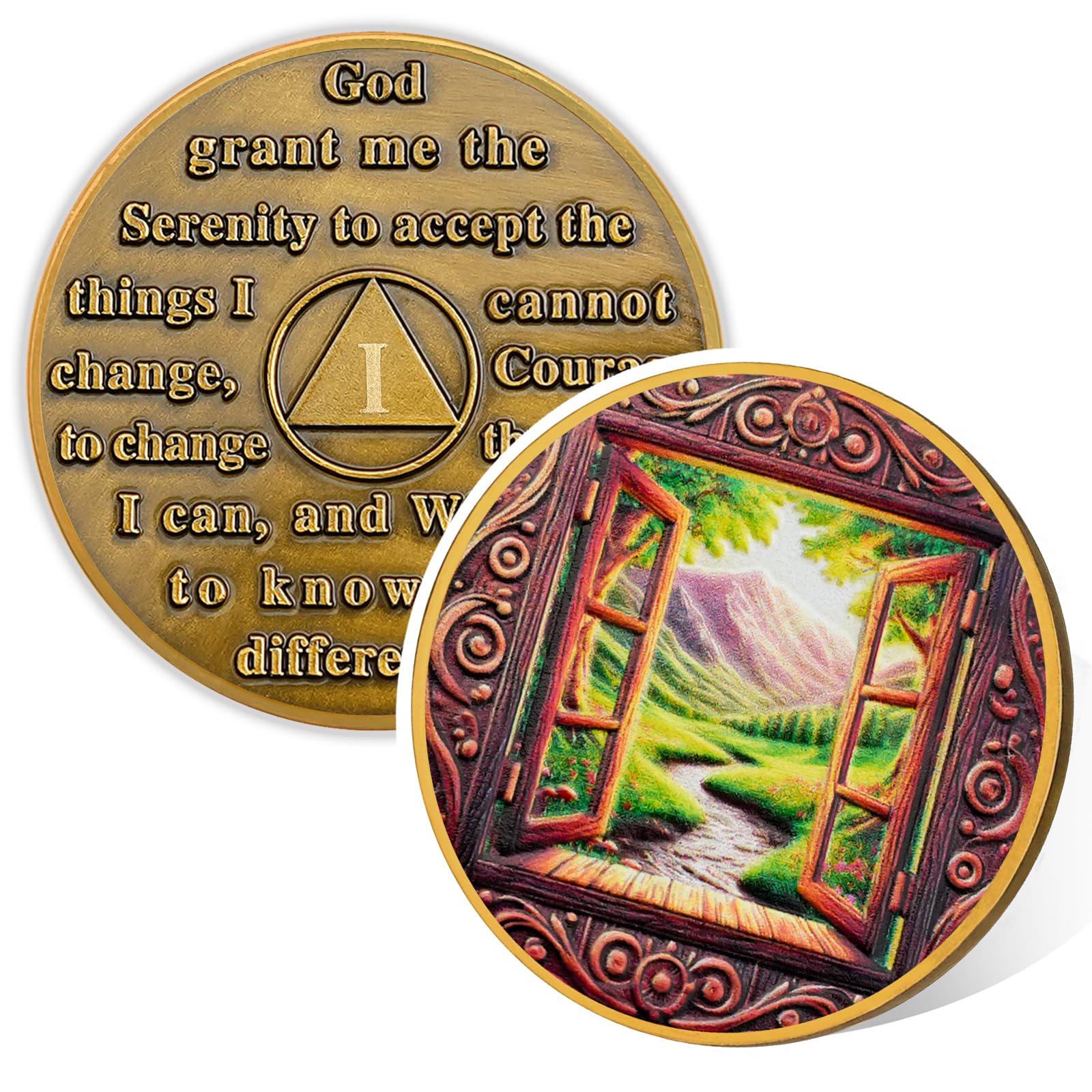 Personalized Window of Clarity Sobriety Coin mysite