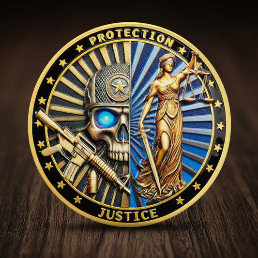 Skeletons and Goddess of Justice Police Challenge Coin mysite