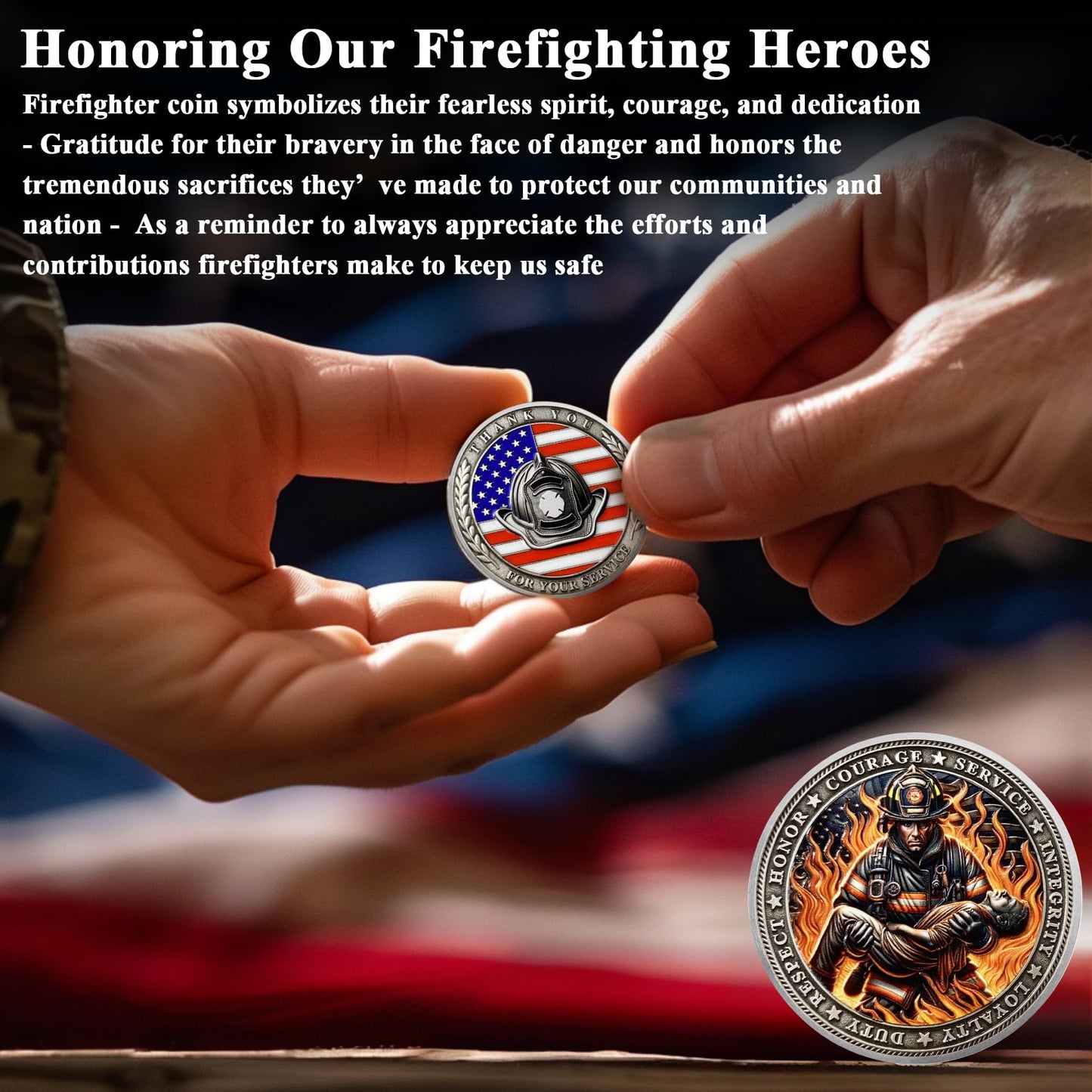 Honor Fire Department Rescue Praye Challenge Coin mysite