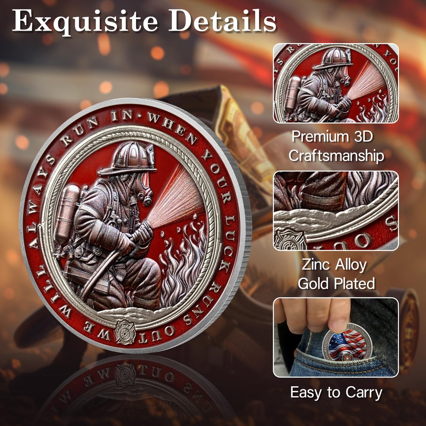 Firefighter Run Towards The Fire Rescue Challenge Coin mysite