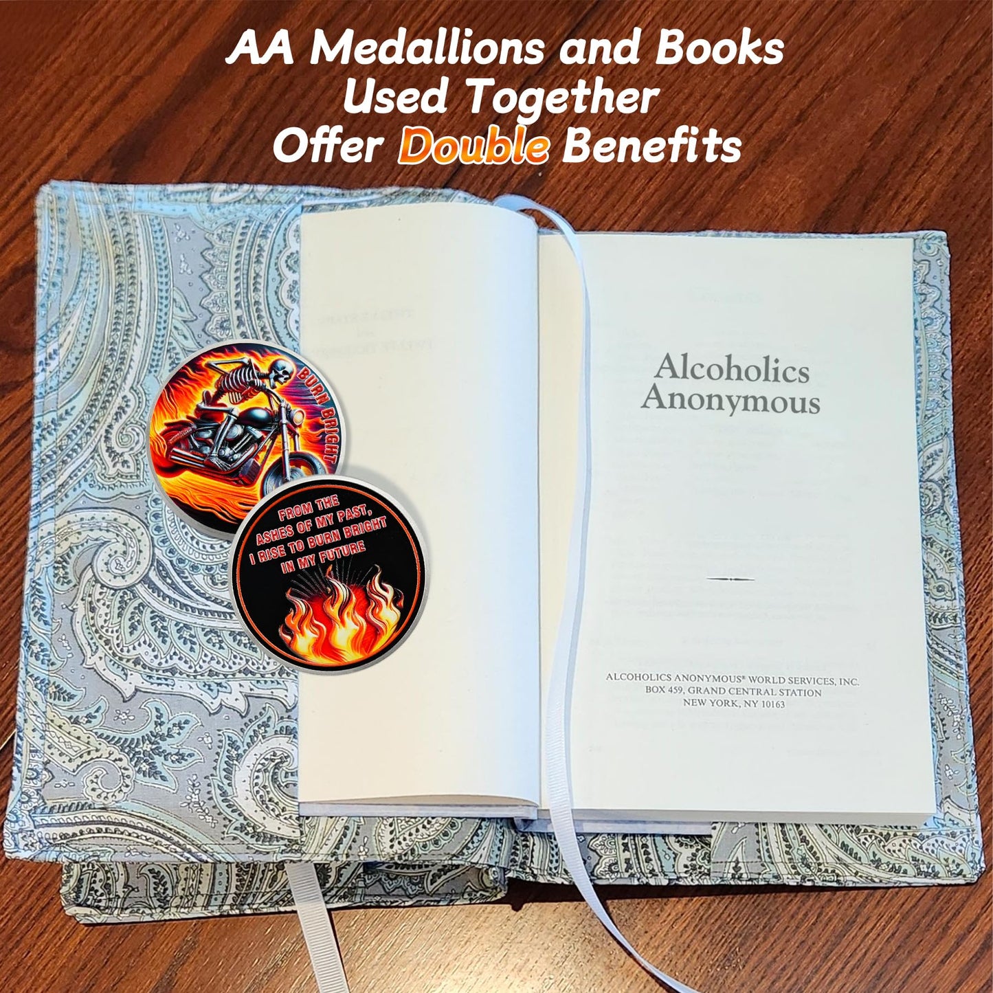 Rising from The Ashes Riding Freedom Skull Sobriety Coin mysite