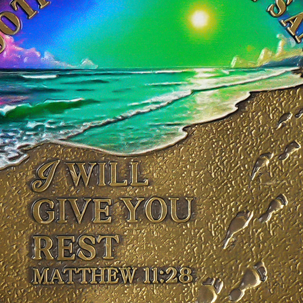 Beach Footprints Religious Coin mysite