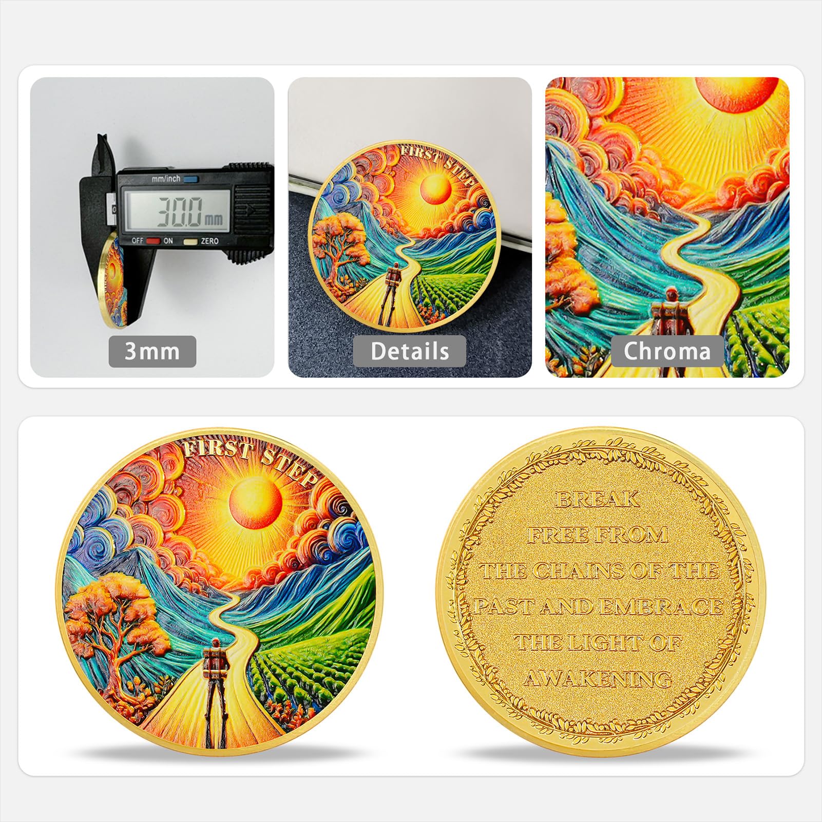 Motivational Recovery Coin Embrace Awakening Transformative Journey toward Personal Growth and Freedom mysite