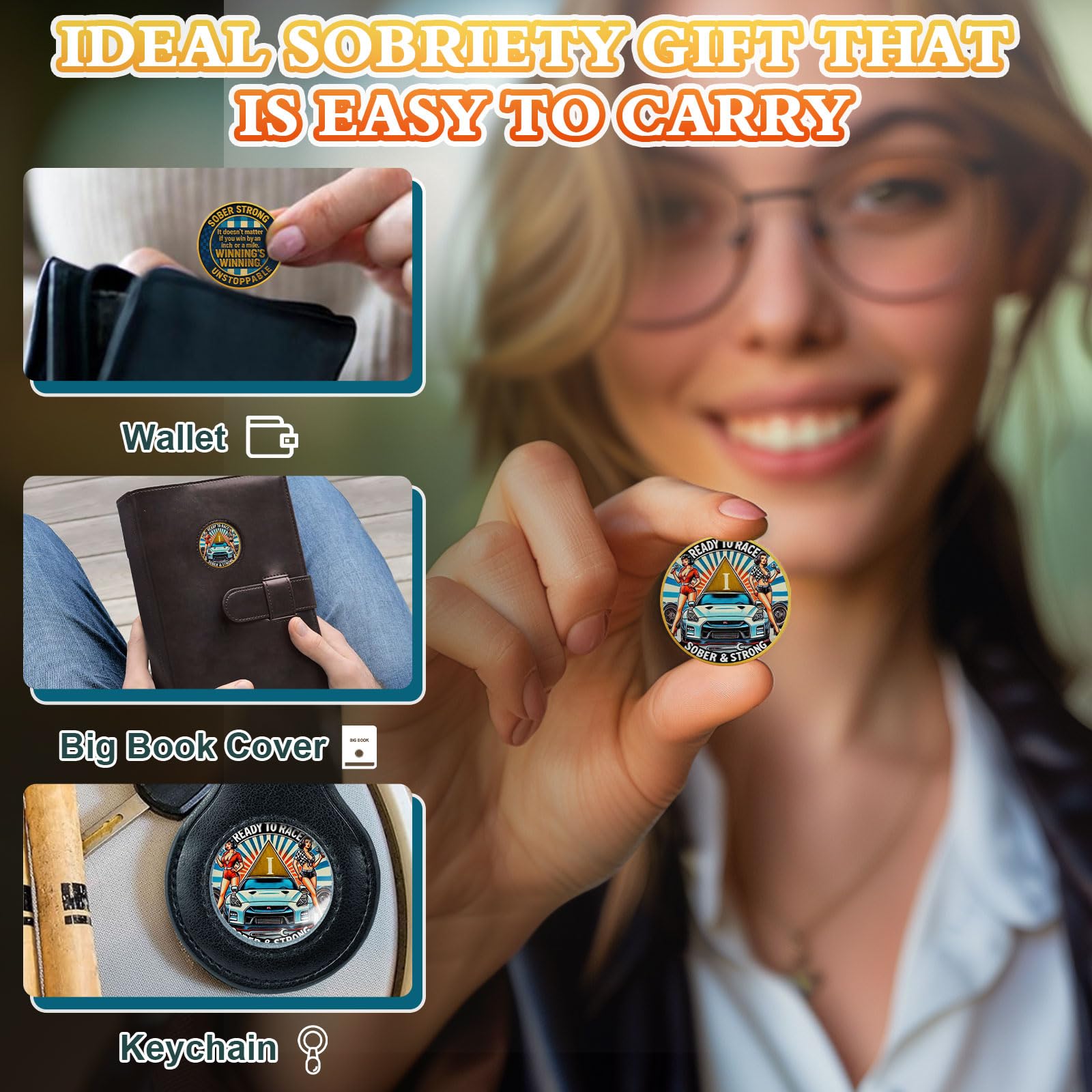 Personalized Ready to Race Race Queen Sobriety Coin mysite