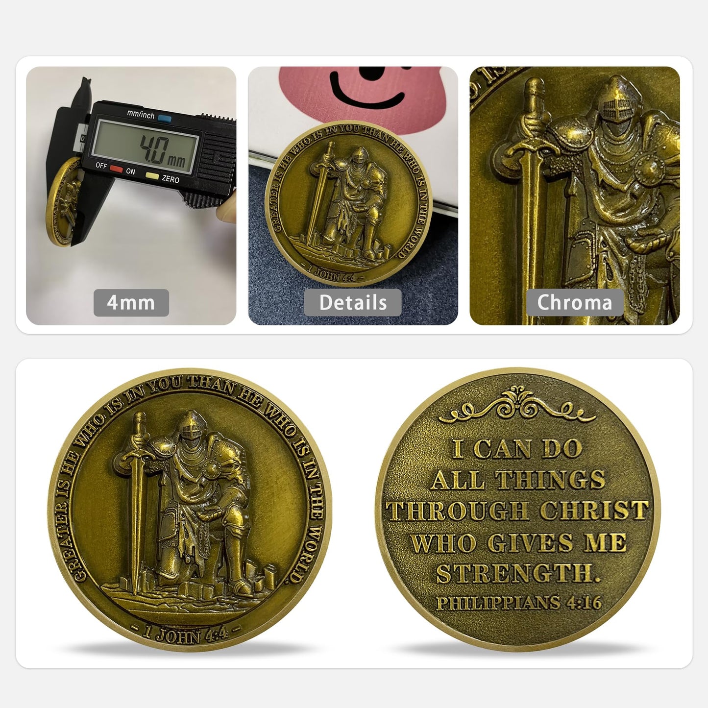 Knight Templar Christian Challenge Coin mysite