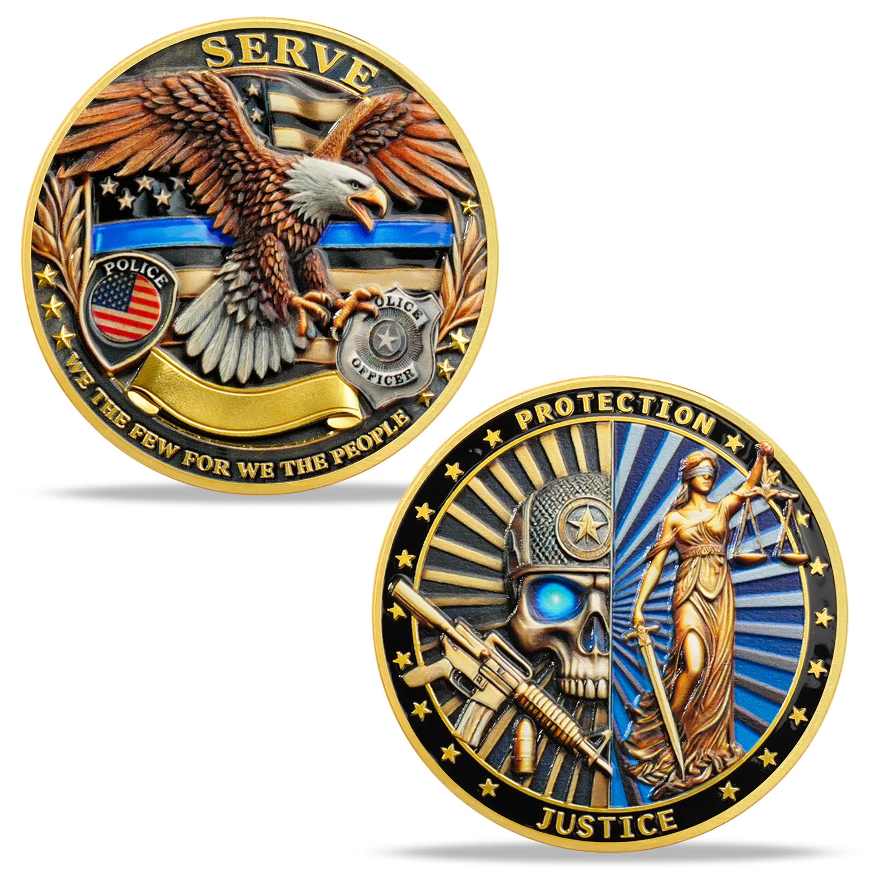 Skeletons and Goddess of Justice Police Challenge Coin mysite