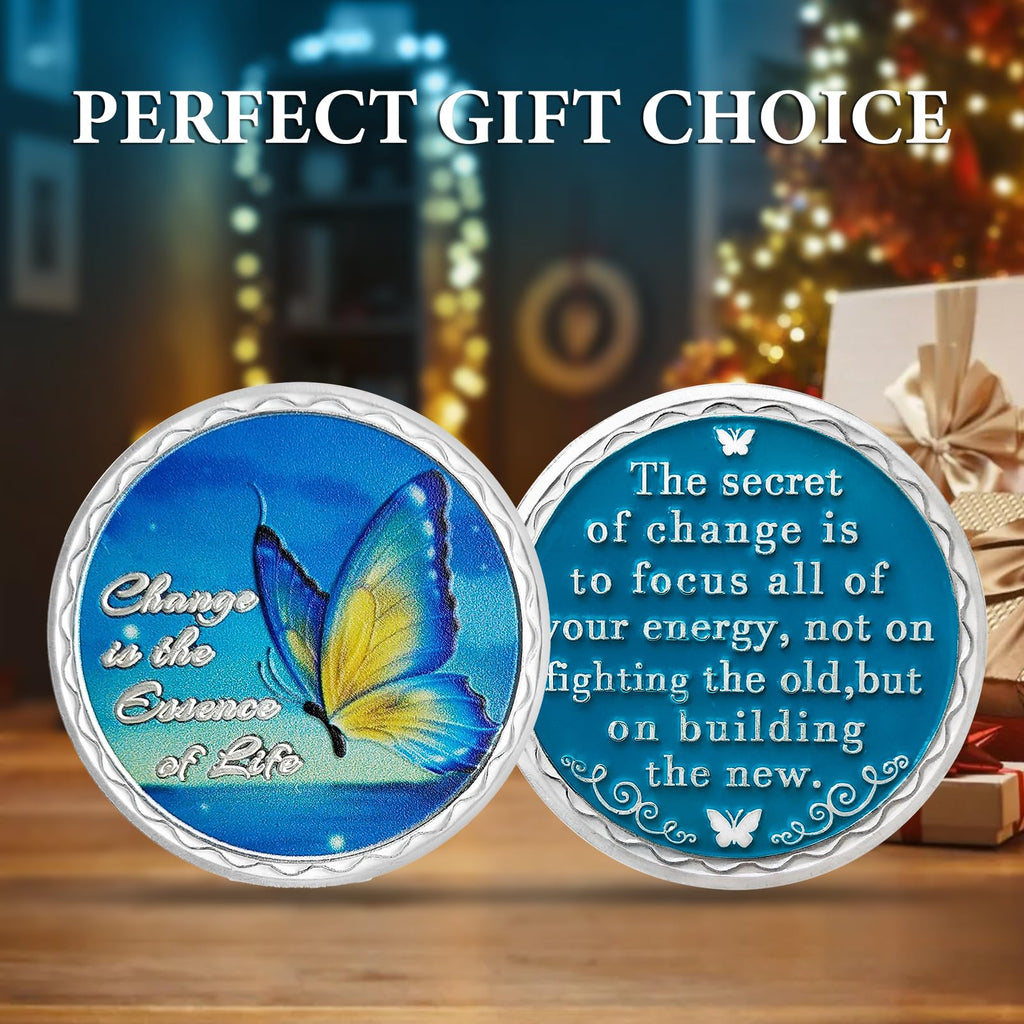 Change is The Essence of Life Butterfly Sobriety Coin mysite
