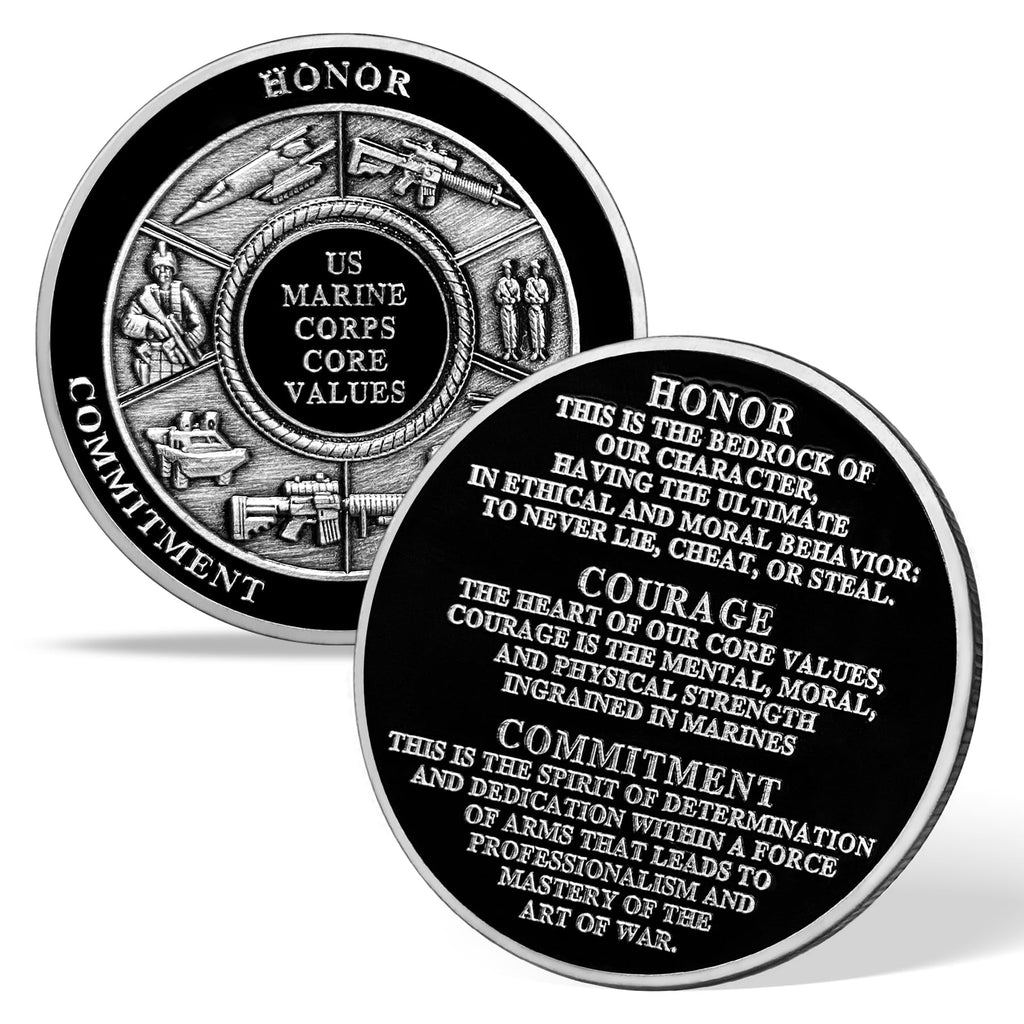 USMC and Its Core Values Patriotic Military Challenge Coin mysite