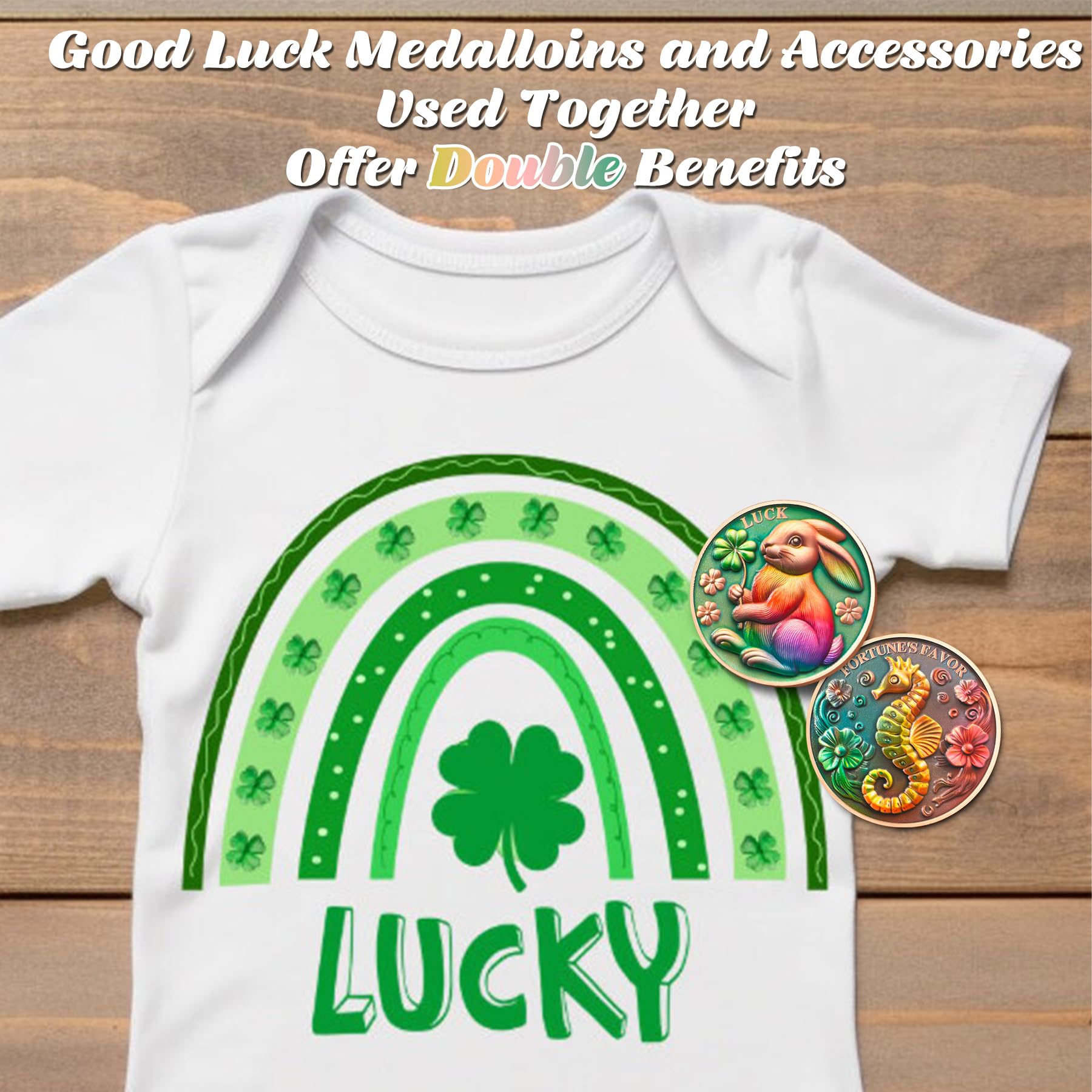 Novelty Seahorse Rabbit Colorful Double Sided Lucky Coin mysite