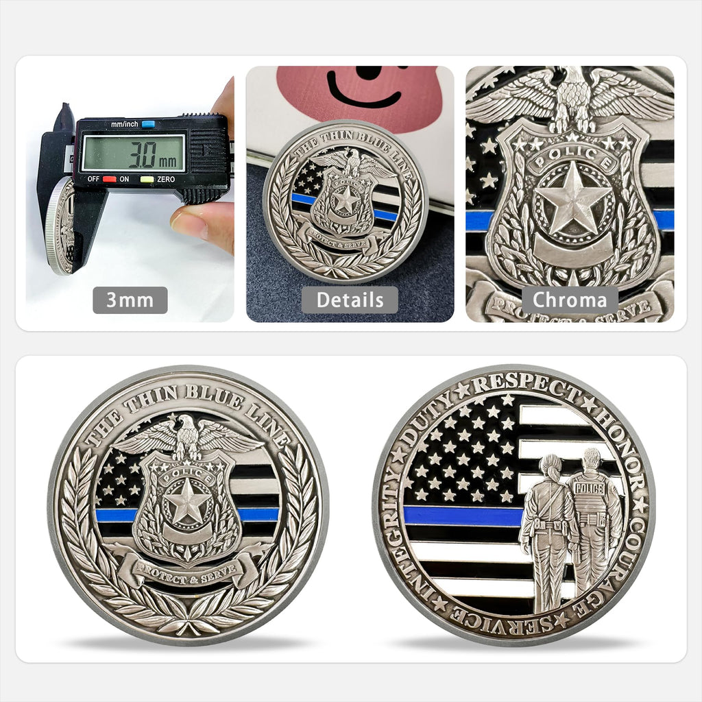 AtSKnSK Saint Michael Police Prayer Coin Patron Saint of Police Officers Police Law Enforcement Challenge Coin (Police Couple, 1) mysite