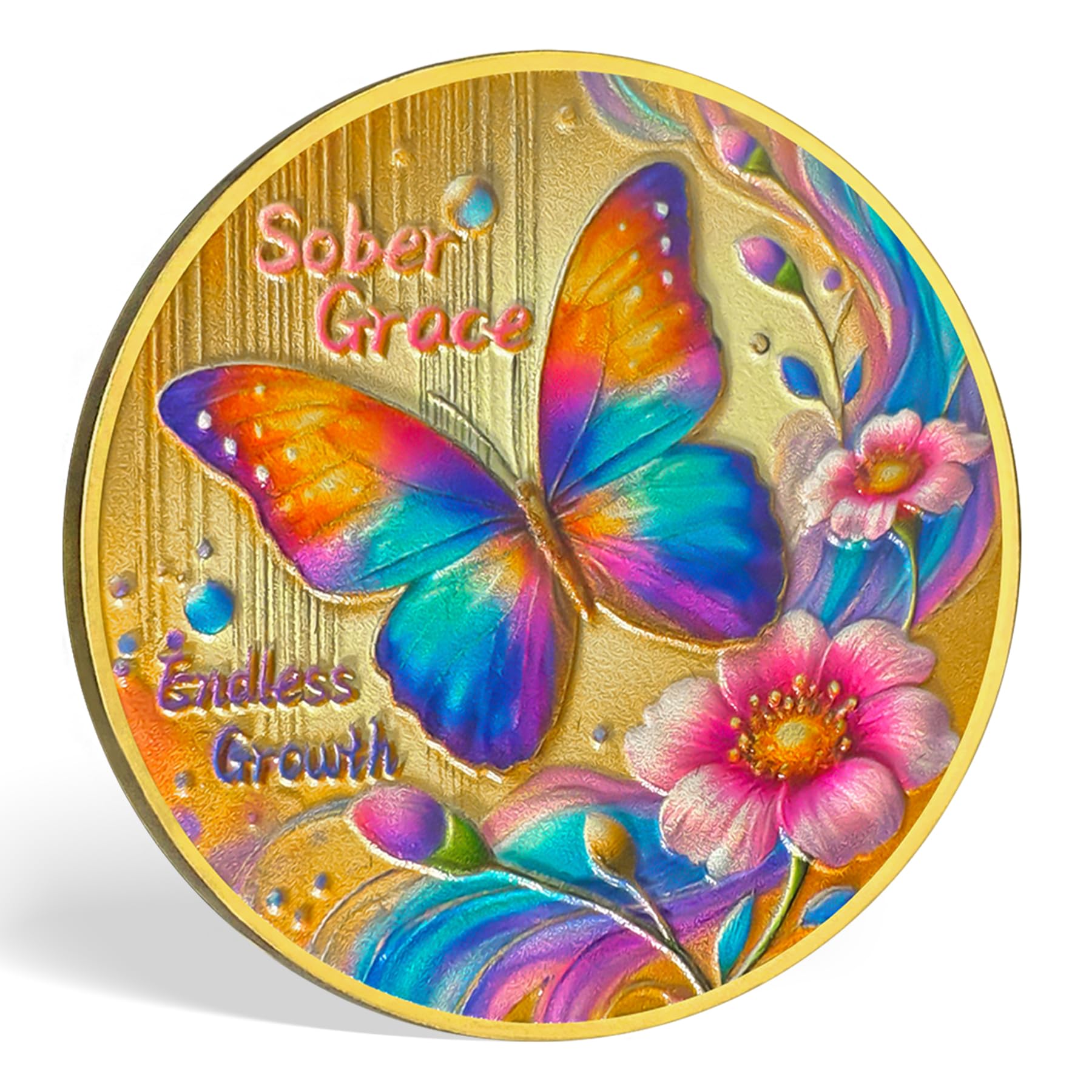 Butterfly Blossom Sobriety Coin mysite