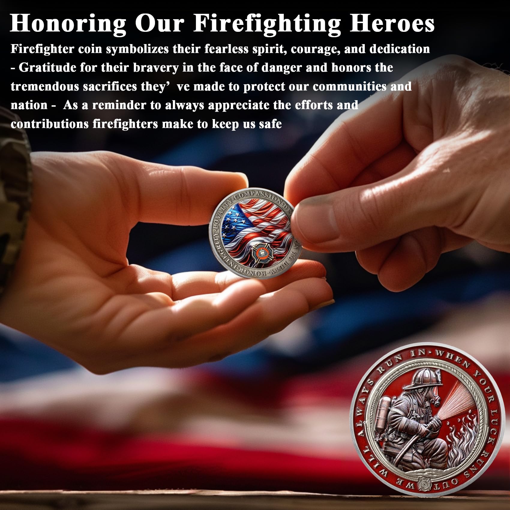 Firefighter Run Towards The Fire Rescue Challenge Coin mysite