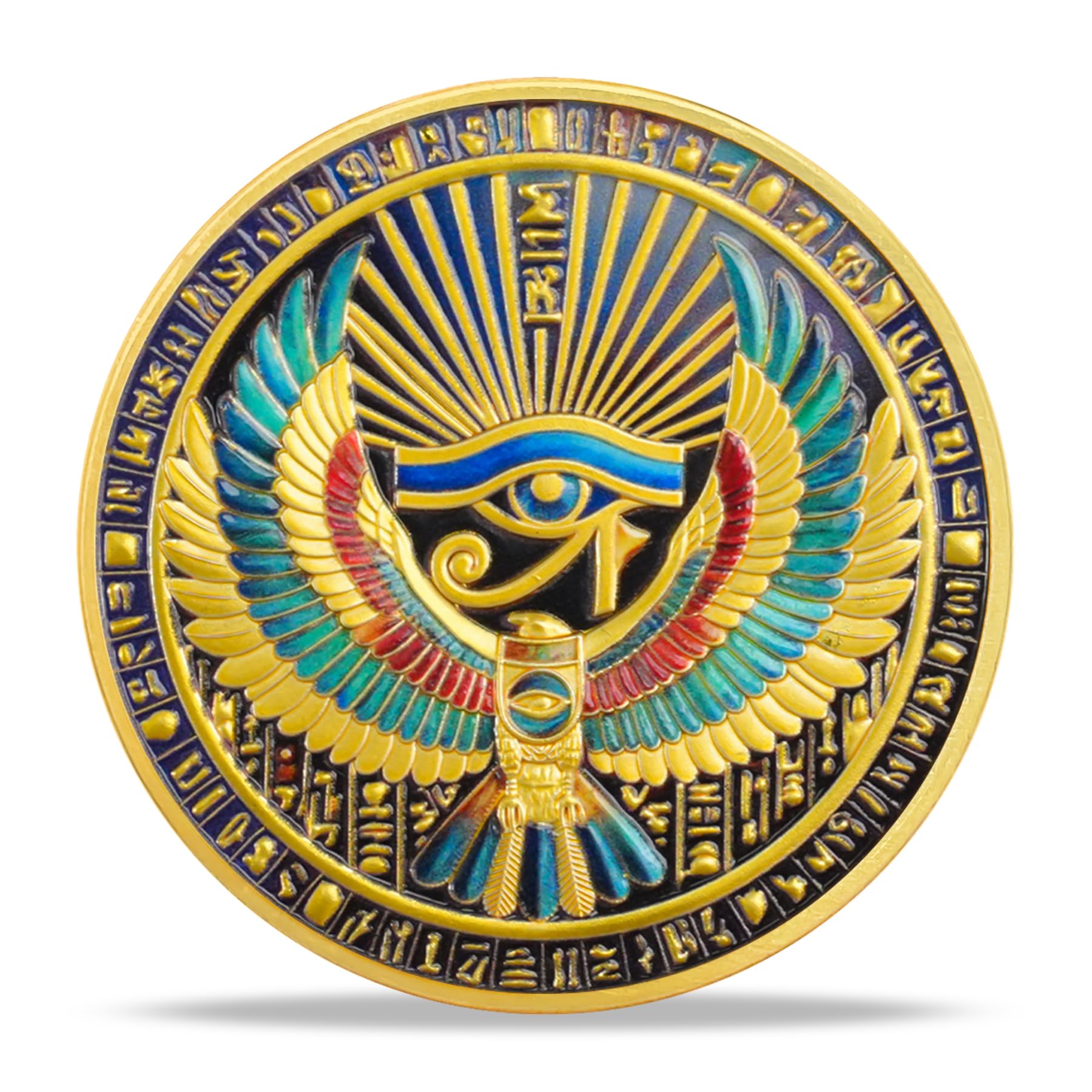 Inspirational Egyptian Symbol Pharaoh Eye of Horus Religious Coin mysite