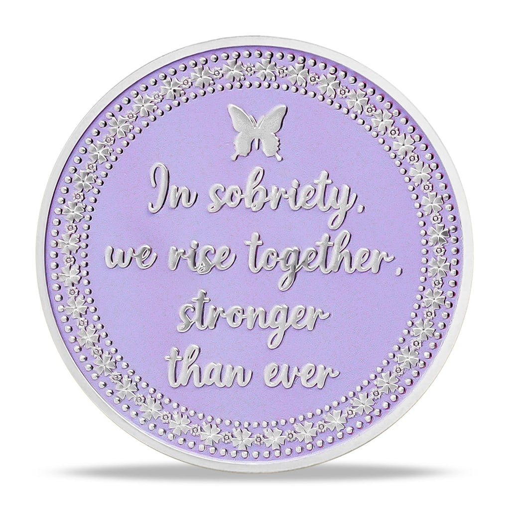 Inspirational Butterfly Recovery Token with Serenity Prayer Sobriety Coin mysite