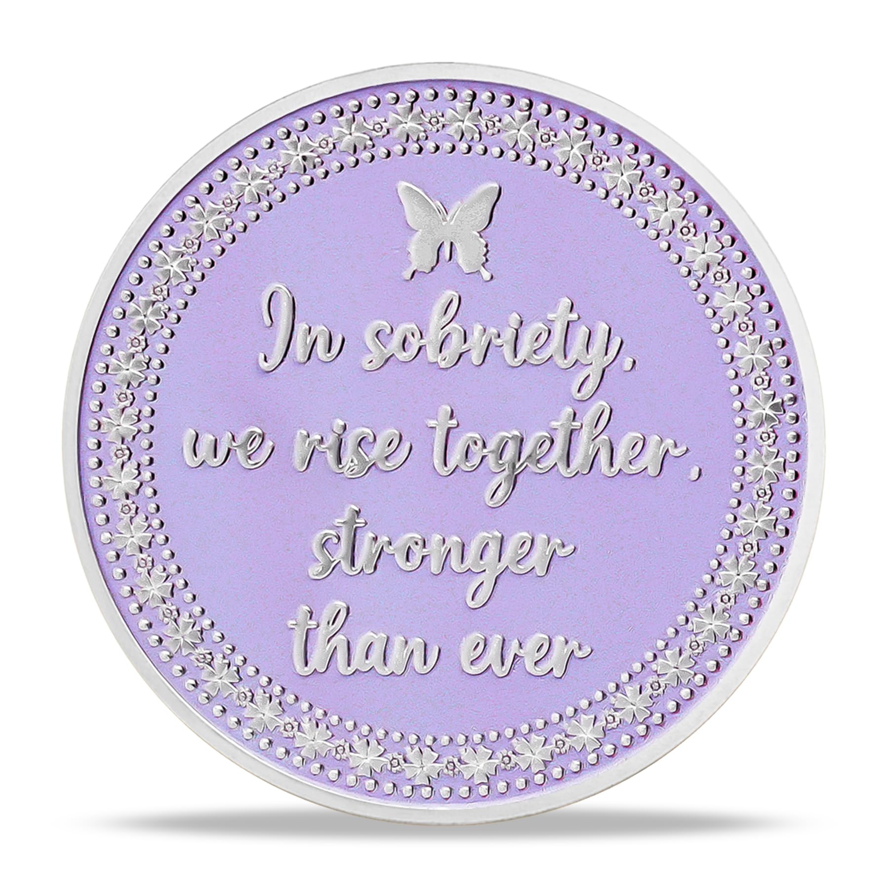 Inspirational Butterfly Recovery Token with Serenity Prayer Sobriety Coin mysite