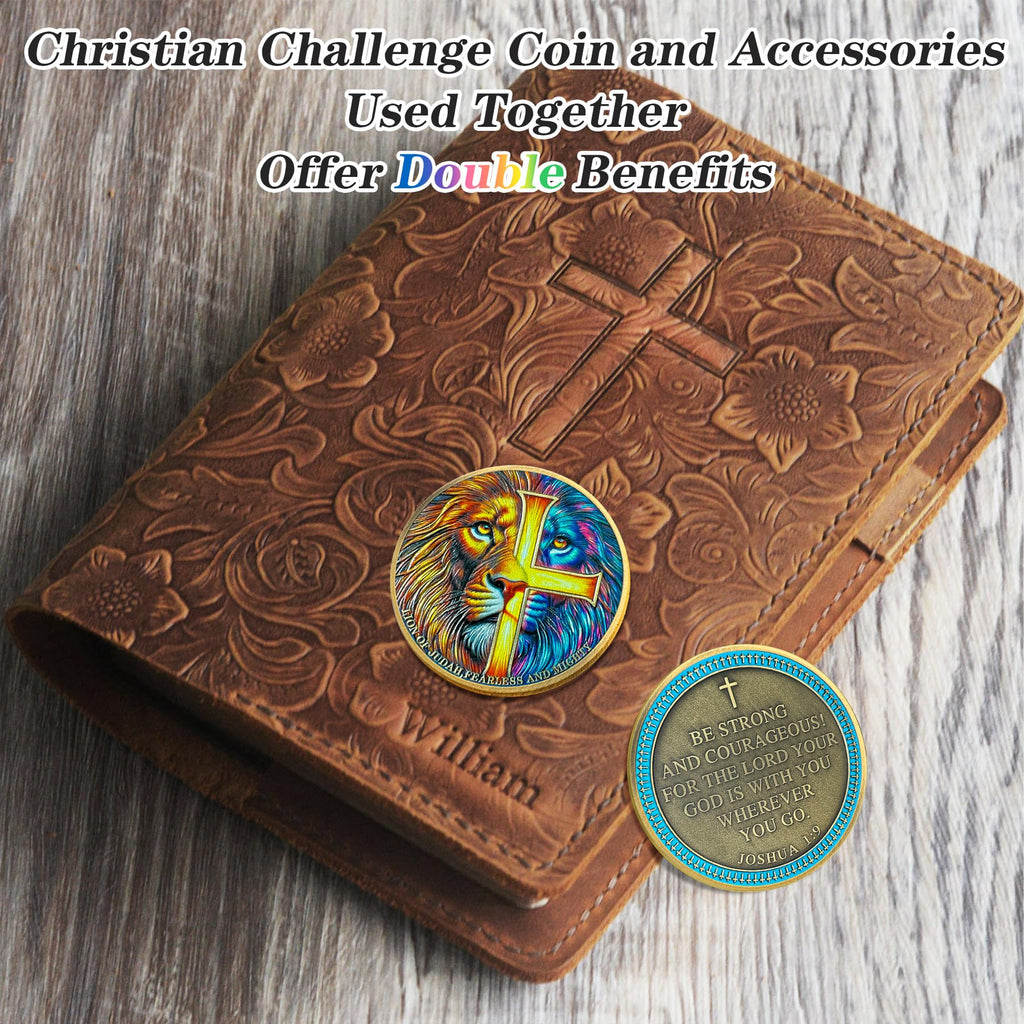 Lion of Judah Rare Joshua 1:9 Religious Jesus Christian Challenge Coin mysite
