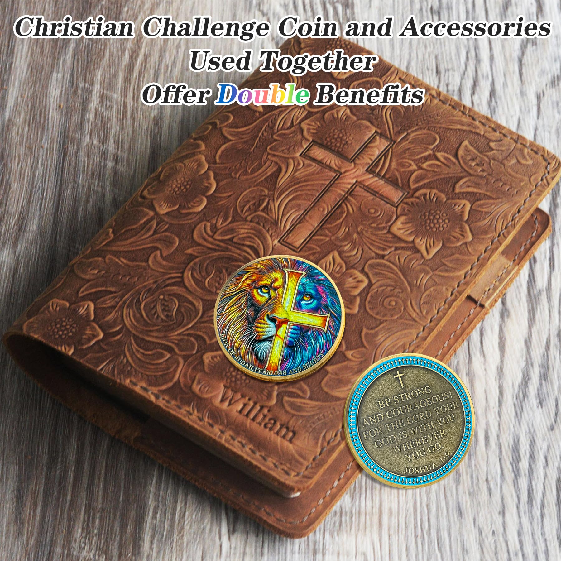 Lion of Judah Rare Joshua 1:9 Religious Jesus Christian Challenge Coin mysite