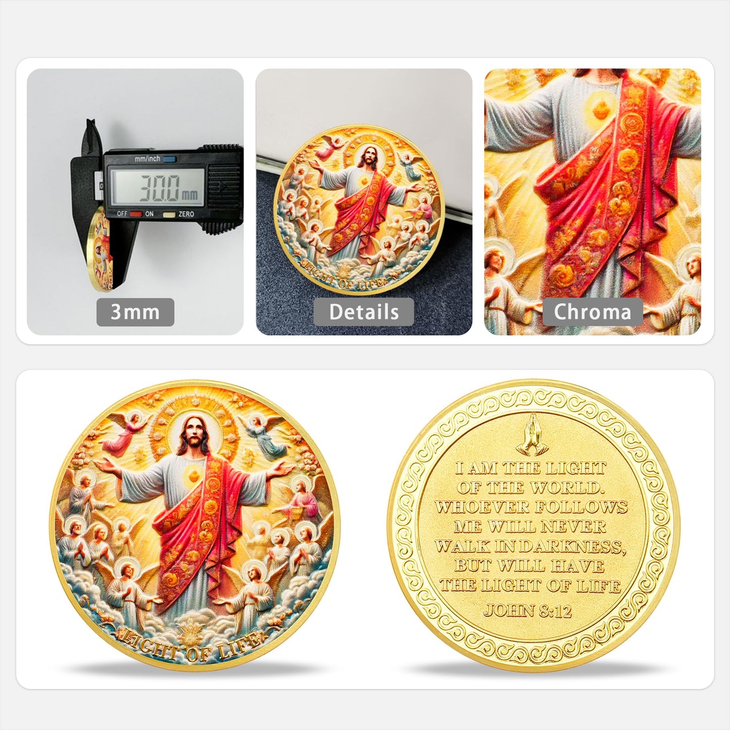 Jesus and Angels Divine Messenger Religious Coin mysite