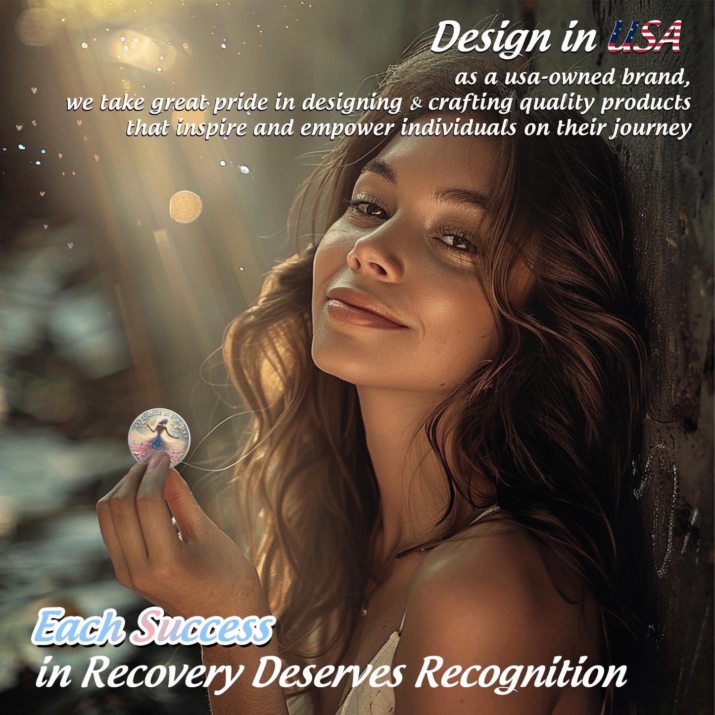 Personalized Celebrate Narcotics Alcoholics Sister Power Addiction Artsy Grace Women Sobriety Coin mysite