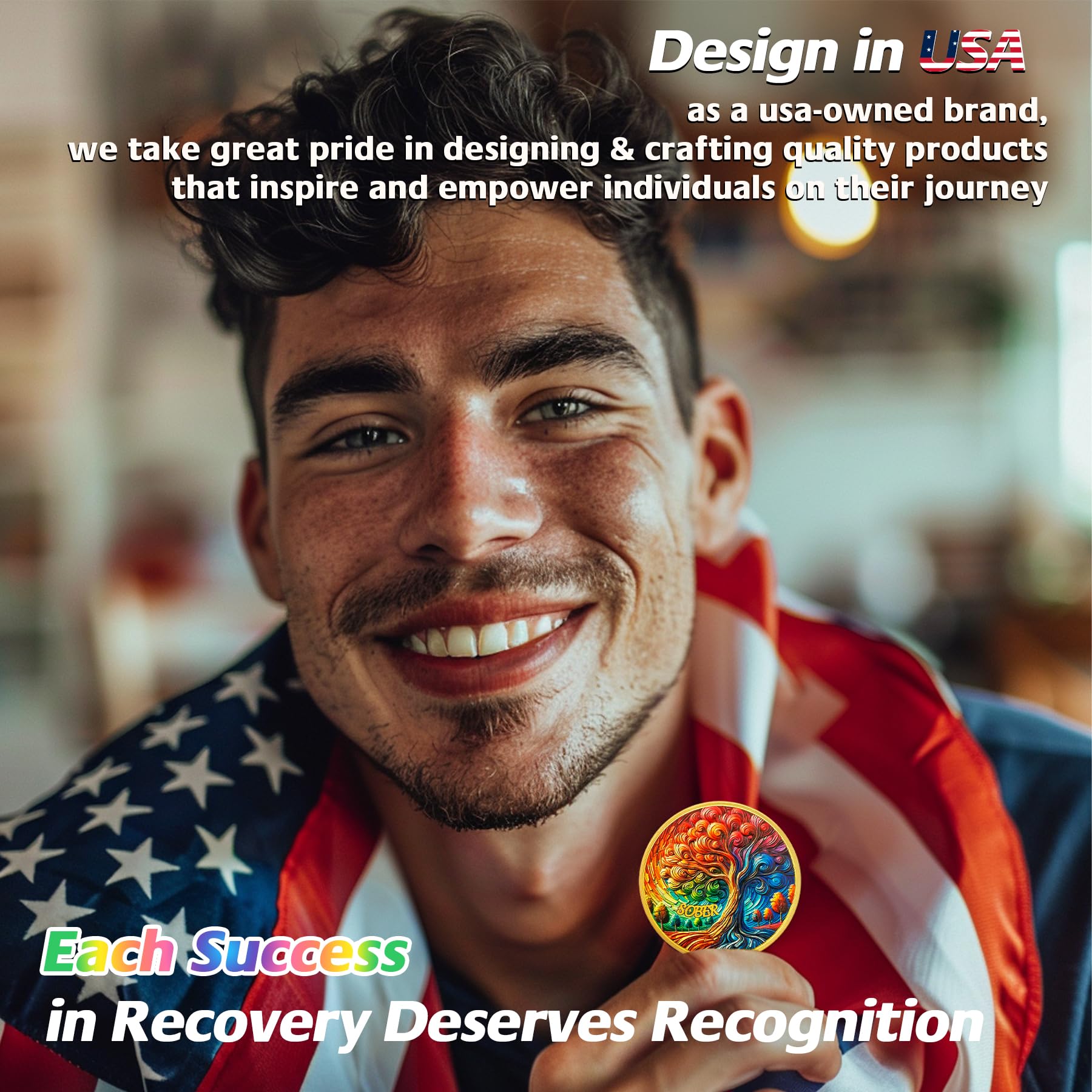 0-10 Year Artsy Oil Painting Recovery Addiction Tree of Life Sobriety Coin mysite