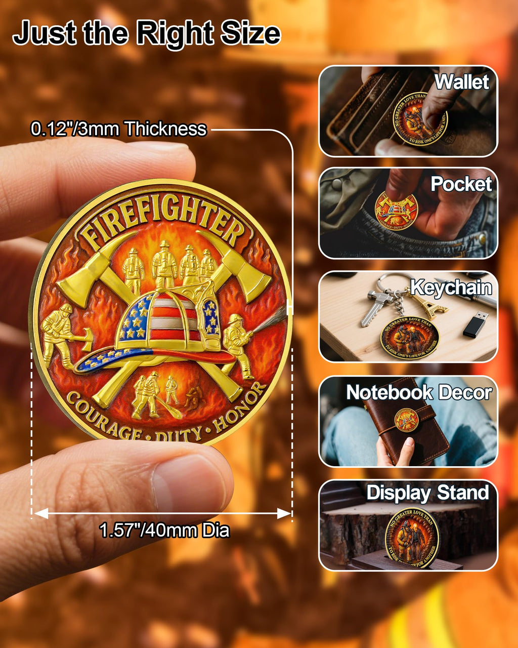 Firefighter Rescue Duty Honor Coin mysite