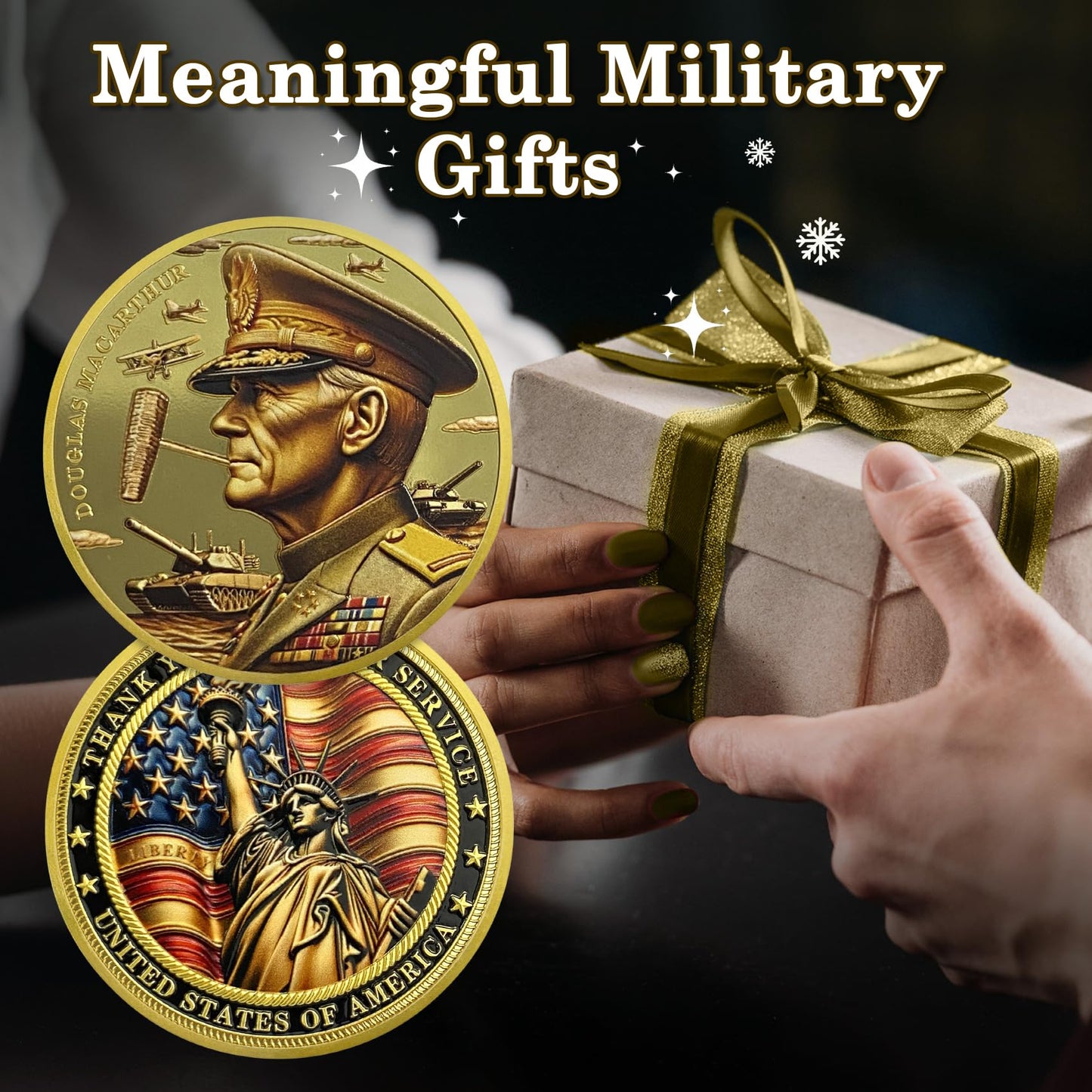 Thank You for Your Service Veteran Military Challenge Coins (Douglas MacArthur) mysite
