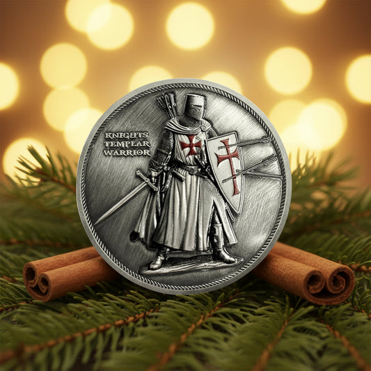 Knights Templar Warrior Standing Knight Challenge Coin mysite
