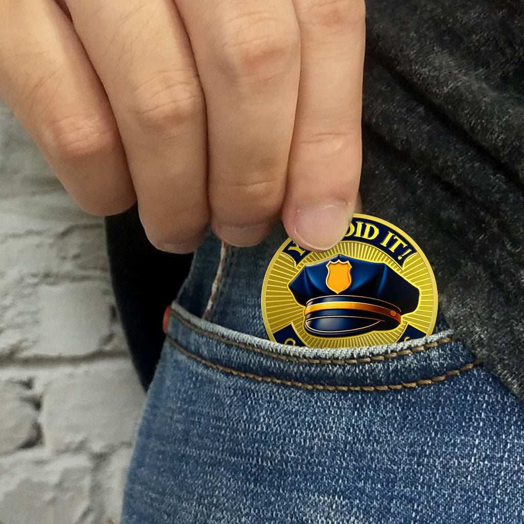 Police Graduation Hat Celebrating Achievement & Law Enforcement Challenge Coin mysite