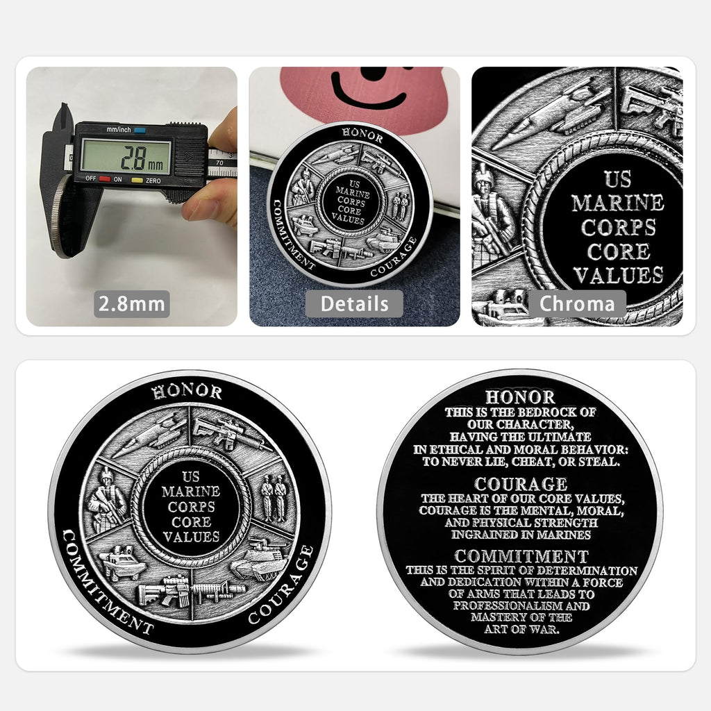 USMC and Its Core Values Patriotic Military Challenge Coin mysite