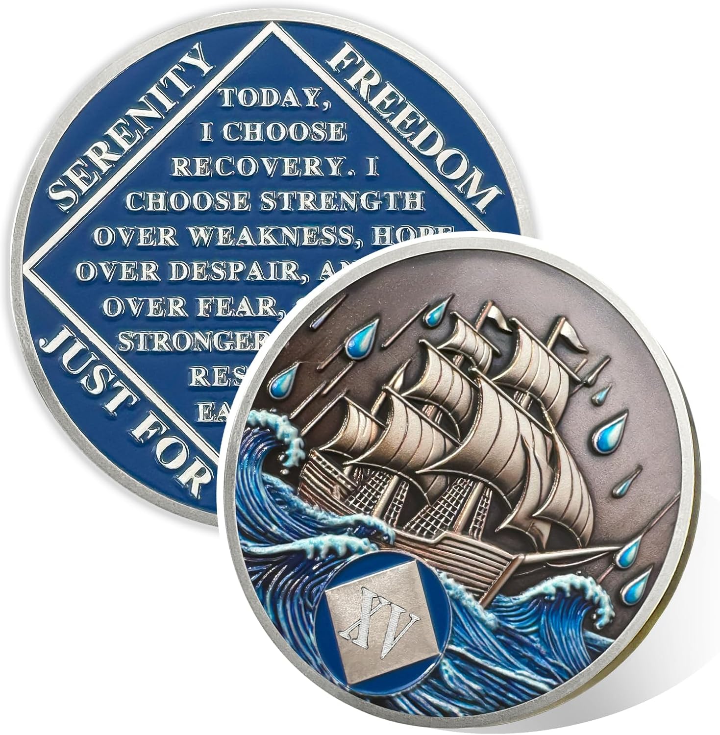 Personalized Addiction Recovery Braving The Storm Sobriety Coin mysite